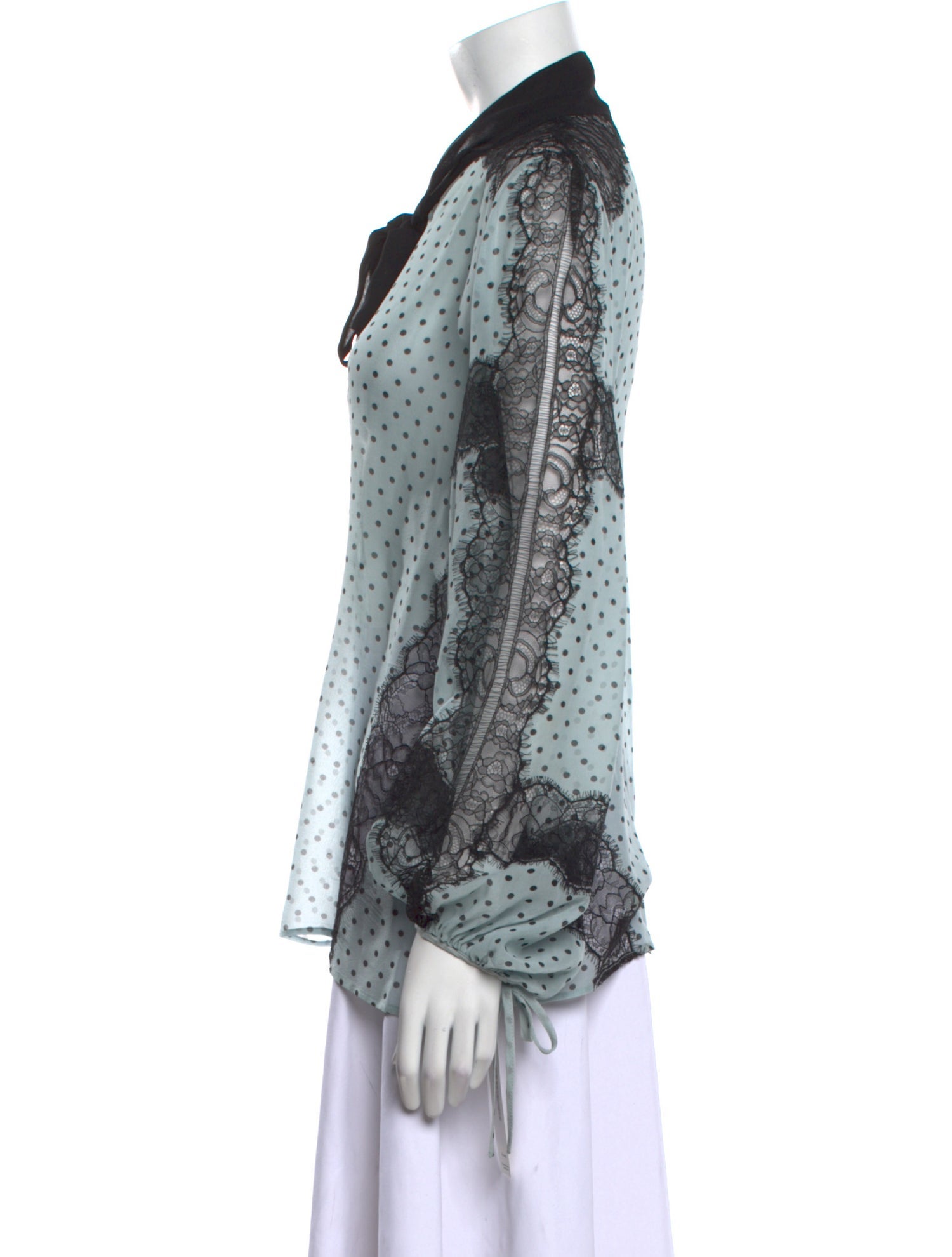 Amen. Silk Polka Dot Print Blouse