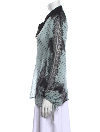 Amen. Silk Polka Dot Print Blouse