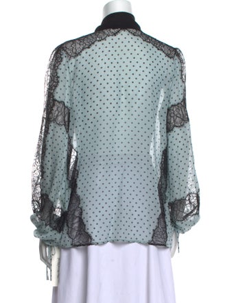 Amen. Silk Polka Dot Print Blouse