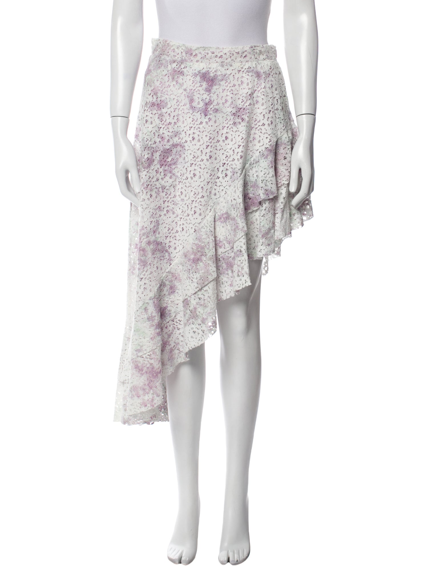 Amen. Lace Pattern Knee-Length Skirt