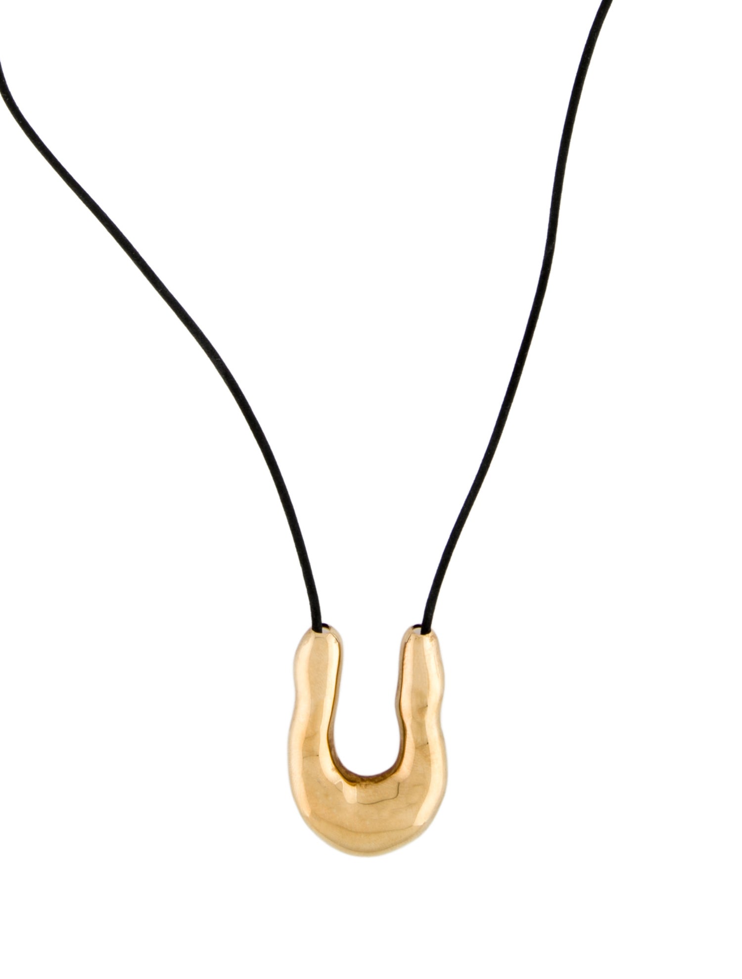 Agmes Wishbone Adjustable Cord Necklace