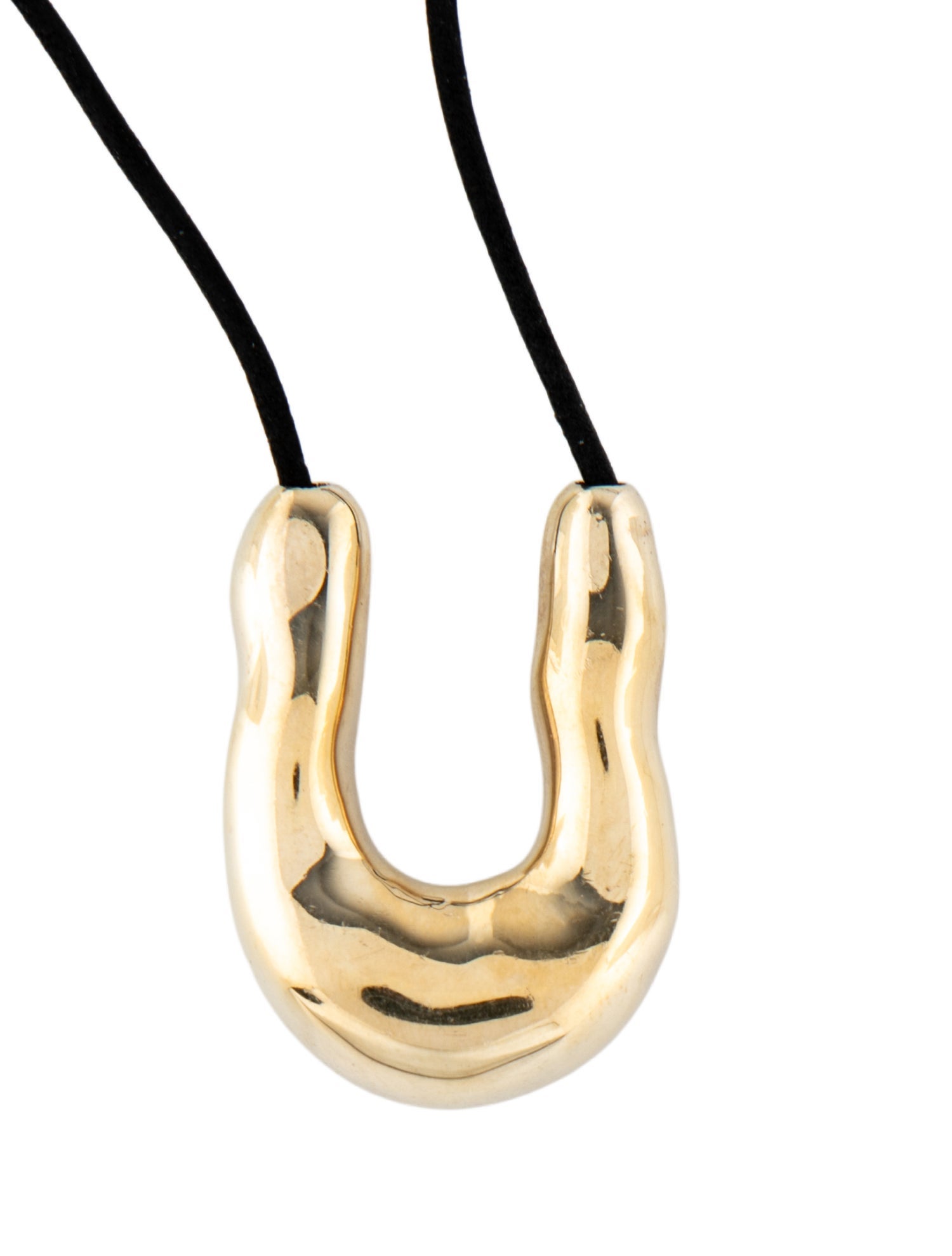 Agmes Cord Wishbone Pendant Necklace