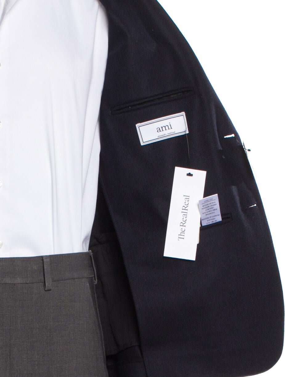 AMI Alexandre Mattiussi Sport Coat - Blue Suiting, Clothing