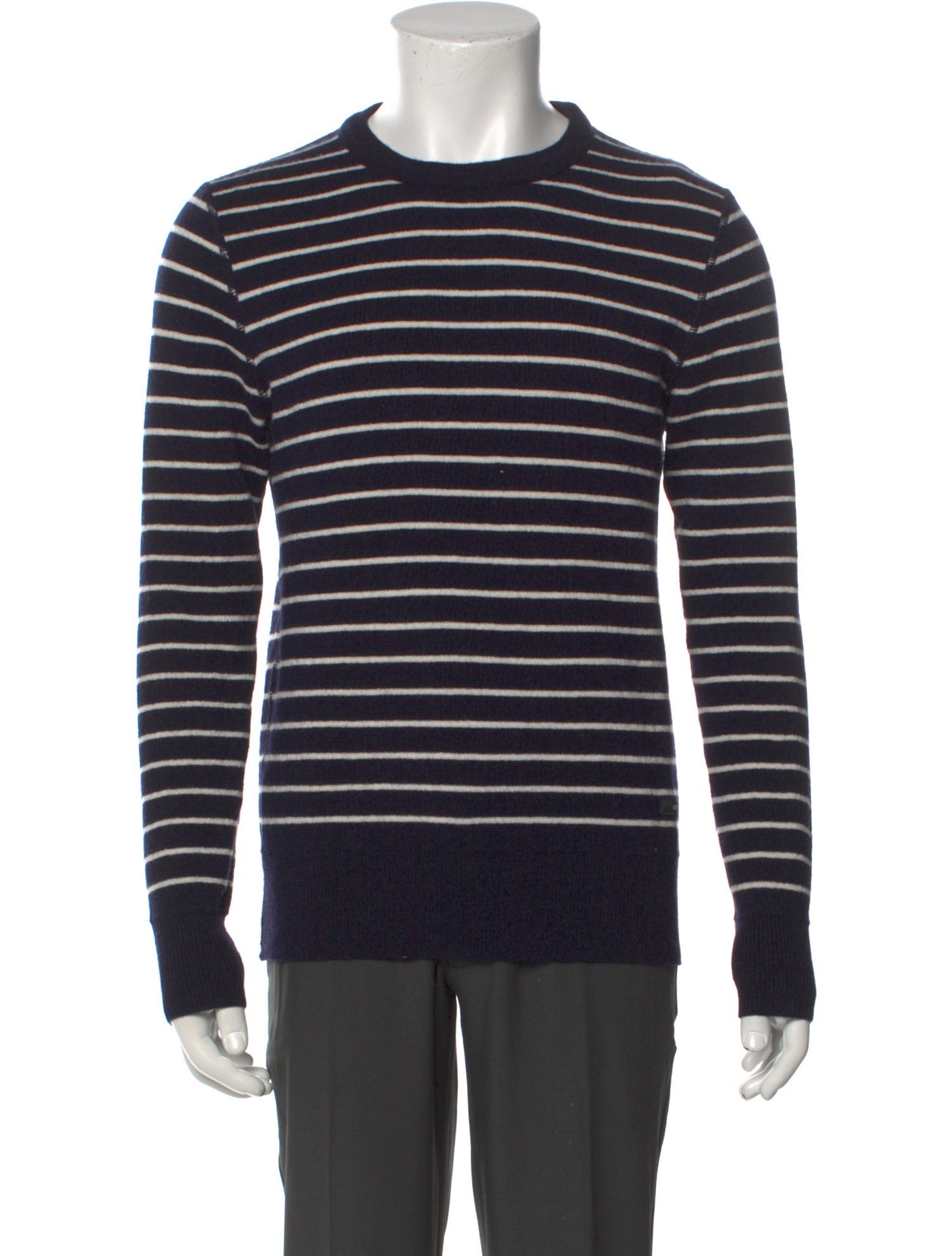 AMI Alexandre Mattiussi Striped Crew Neck Pullover