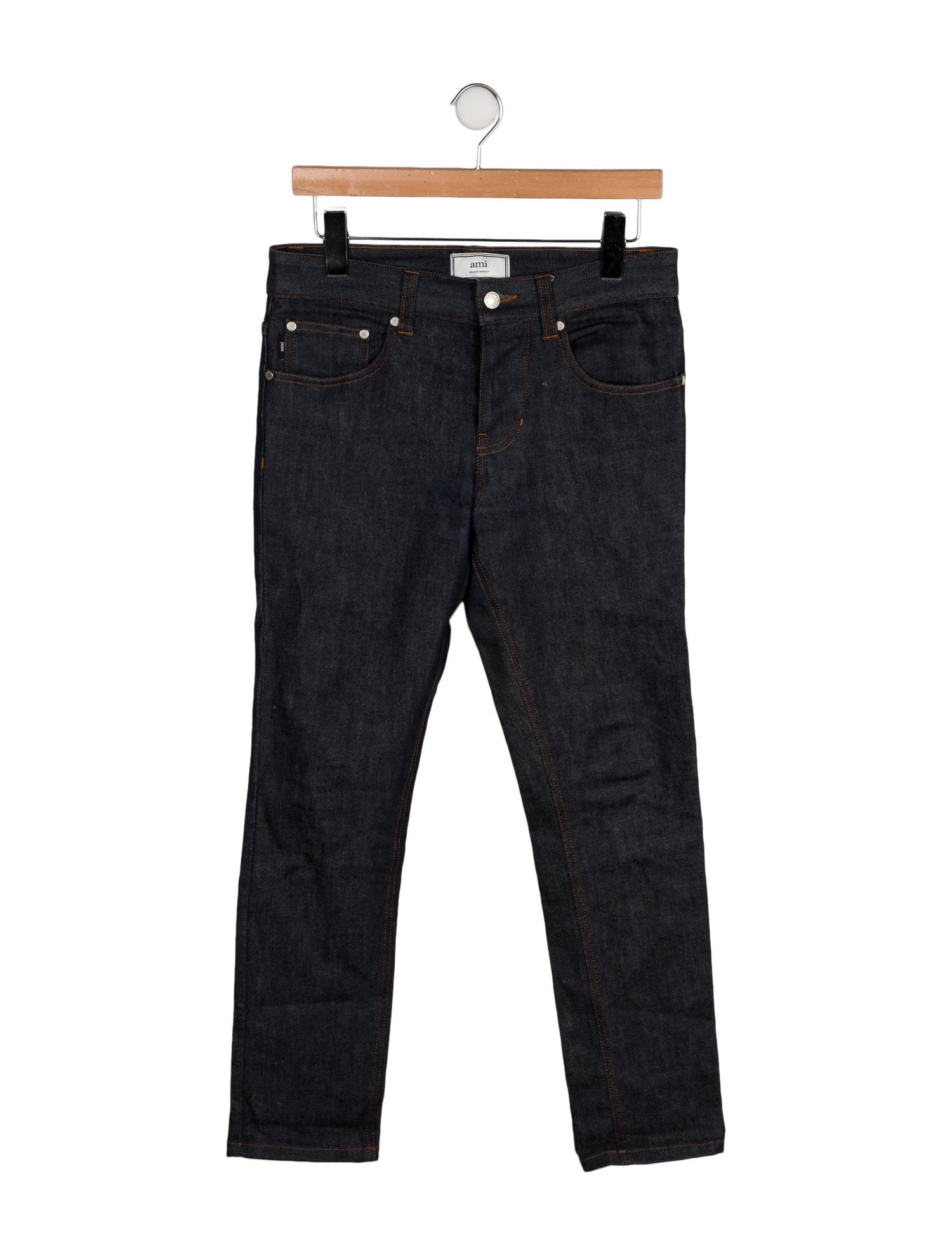AMI Alexandre Mattiussi Mid-Rise Straight Leg Jeans