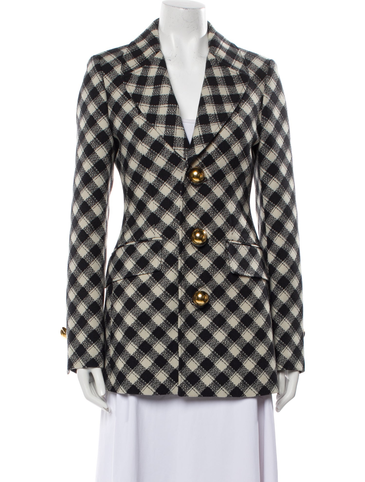 AMI Alexandre Mattiussi Plaid Print Blazer