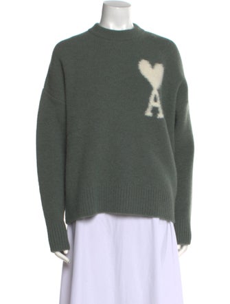 AMI Alexandre Mattiussi Alpaca Mock Neck Sweater