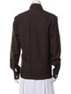 AMI Alexandre Mattiussi Virgin Wool Long Sleeve Button-Up Top