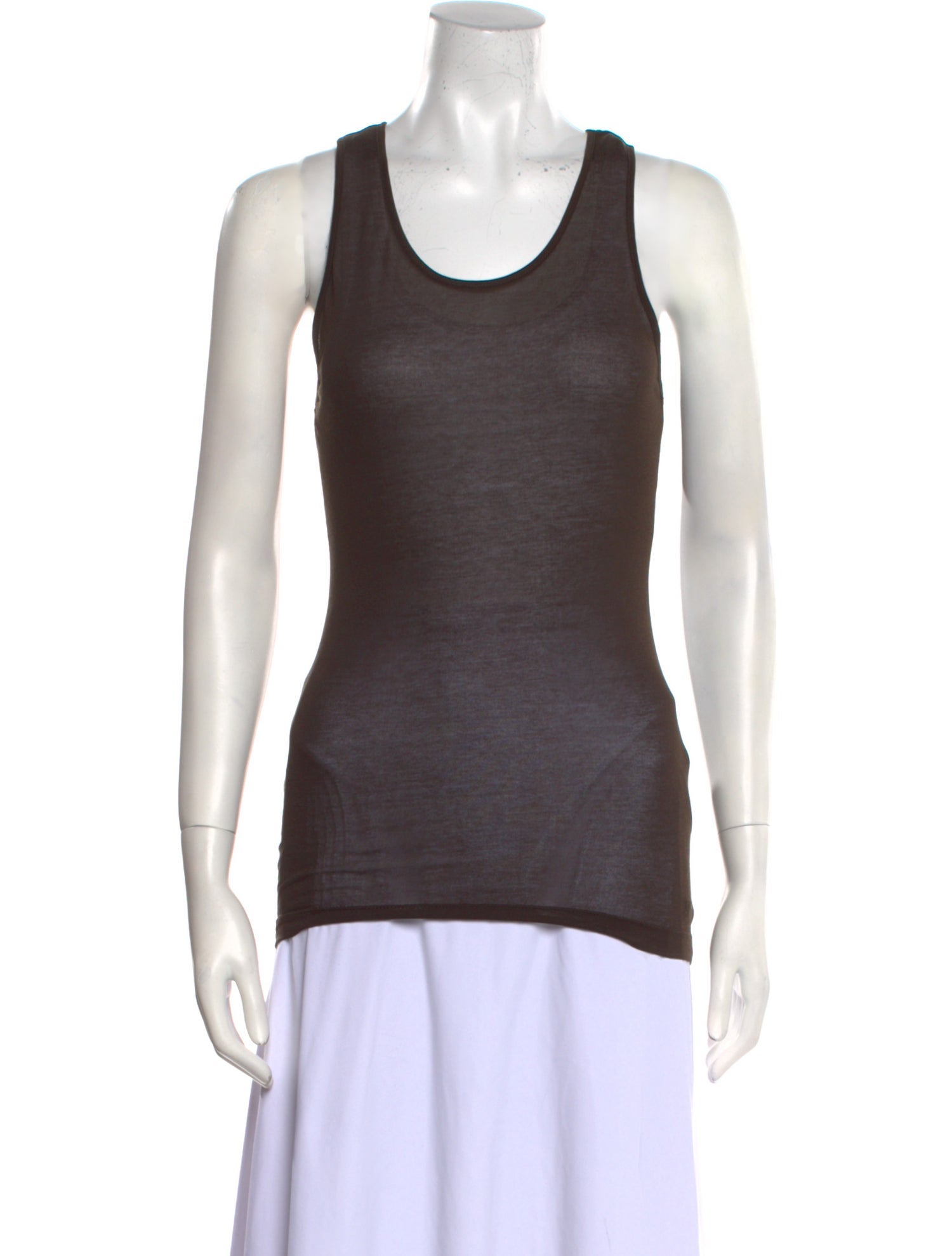 AMI Alexandre Mattiussi Scoop Neck Sleeveless Top