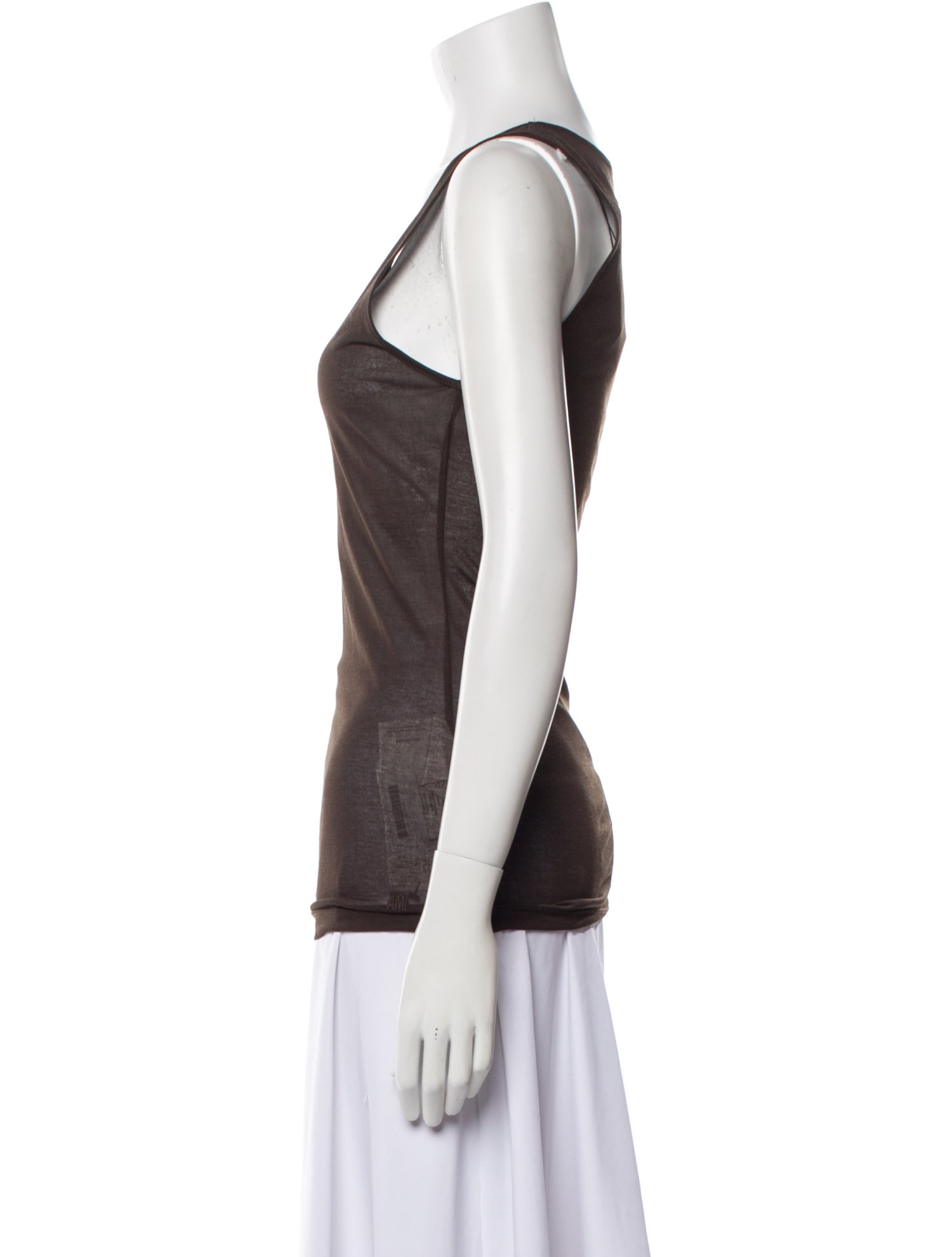AMI Alexandre Mattiussi Scoop Neck Sleeveless Top