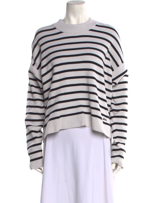 AMI Alexandre Mattiussi Striped Mock Neck Sweater
