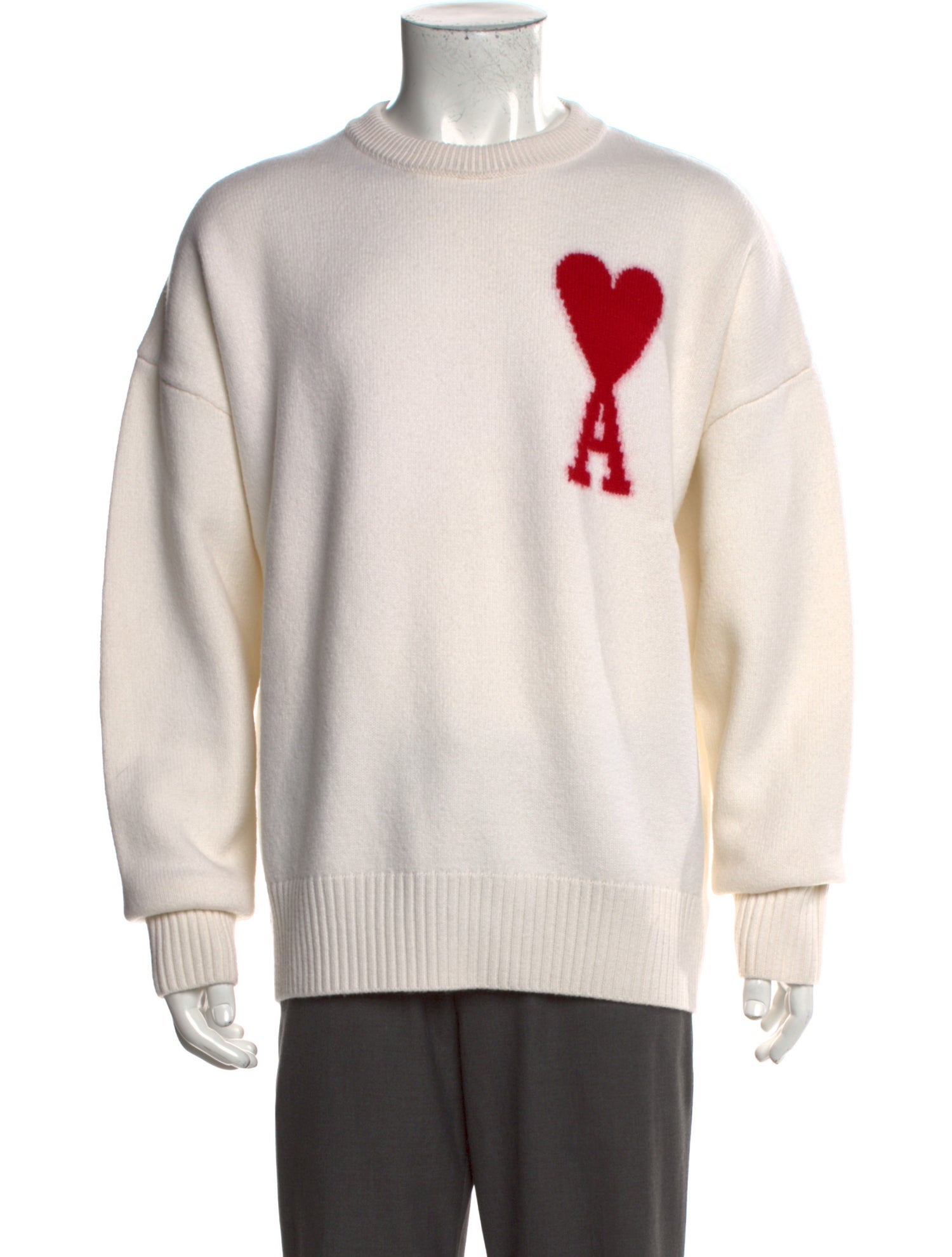 AMI Alexandre Mattiussi Virgin Wool Graphic Print Pullover