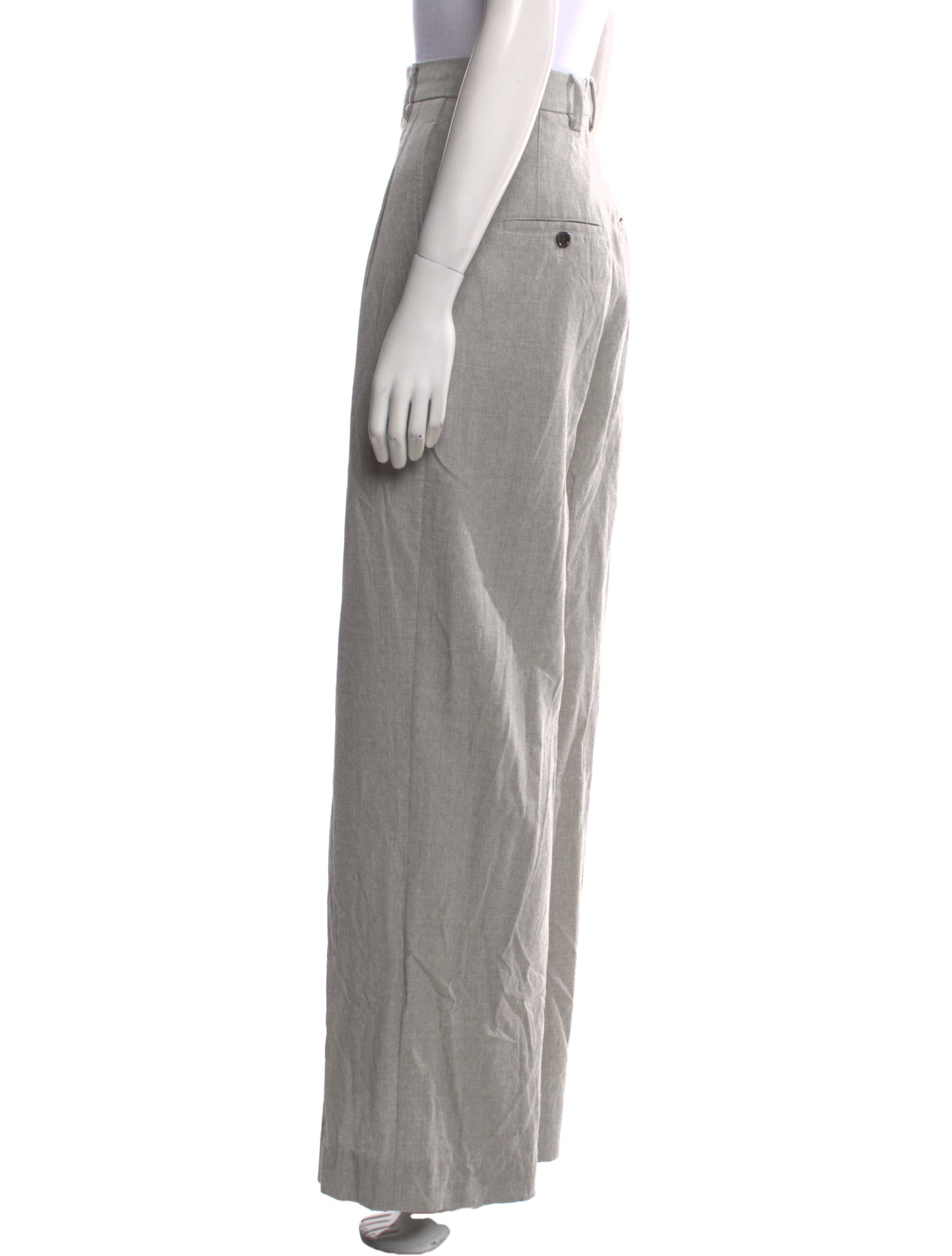 AMI Alexandre Mattiussi Virgin Wool Wide Leg Pants