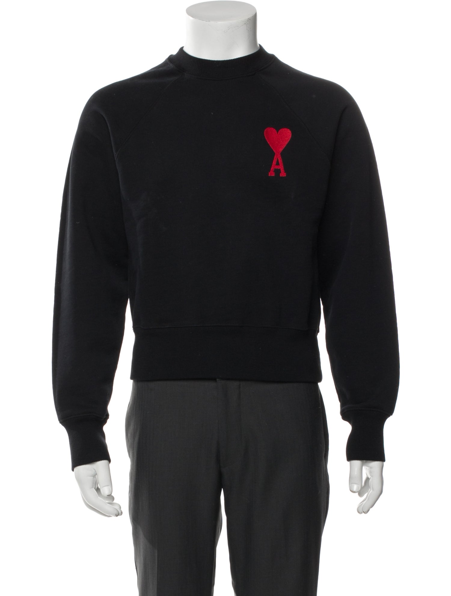 AMI Alexandre Mattiussi Graphic Print Mock Neck Pullover