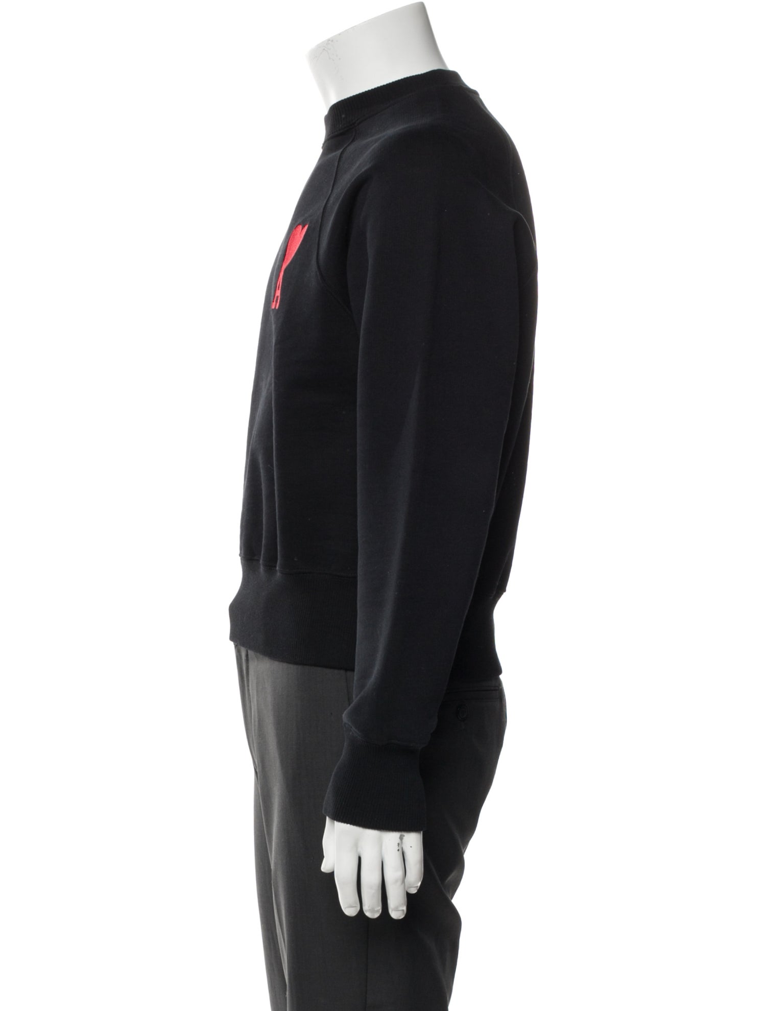 AMI Alexandre Mattiussi Graphic Print Mock Neck Pullover