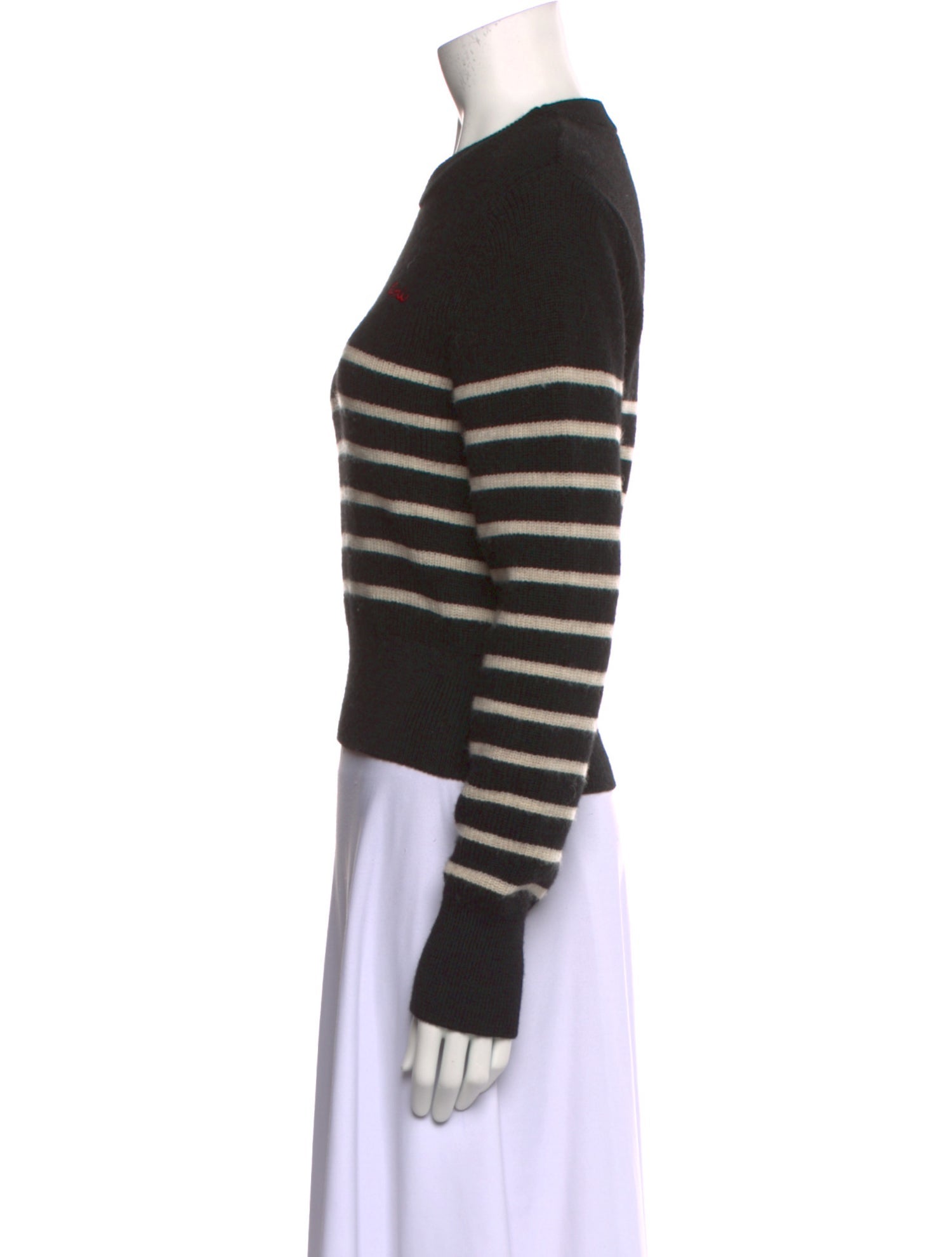 AMI Alexandre Mattiussi Virgin Wool Striped Sweater