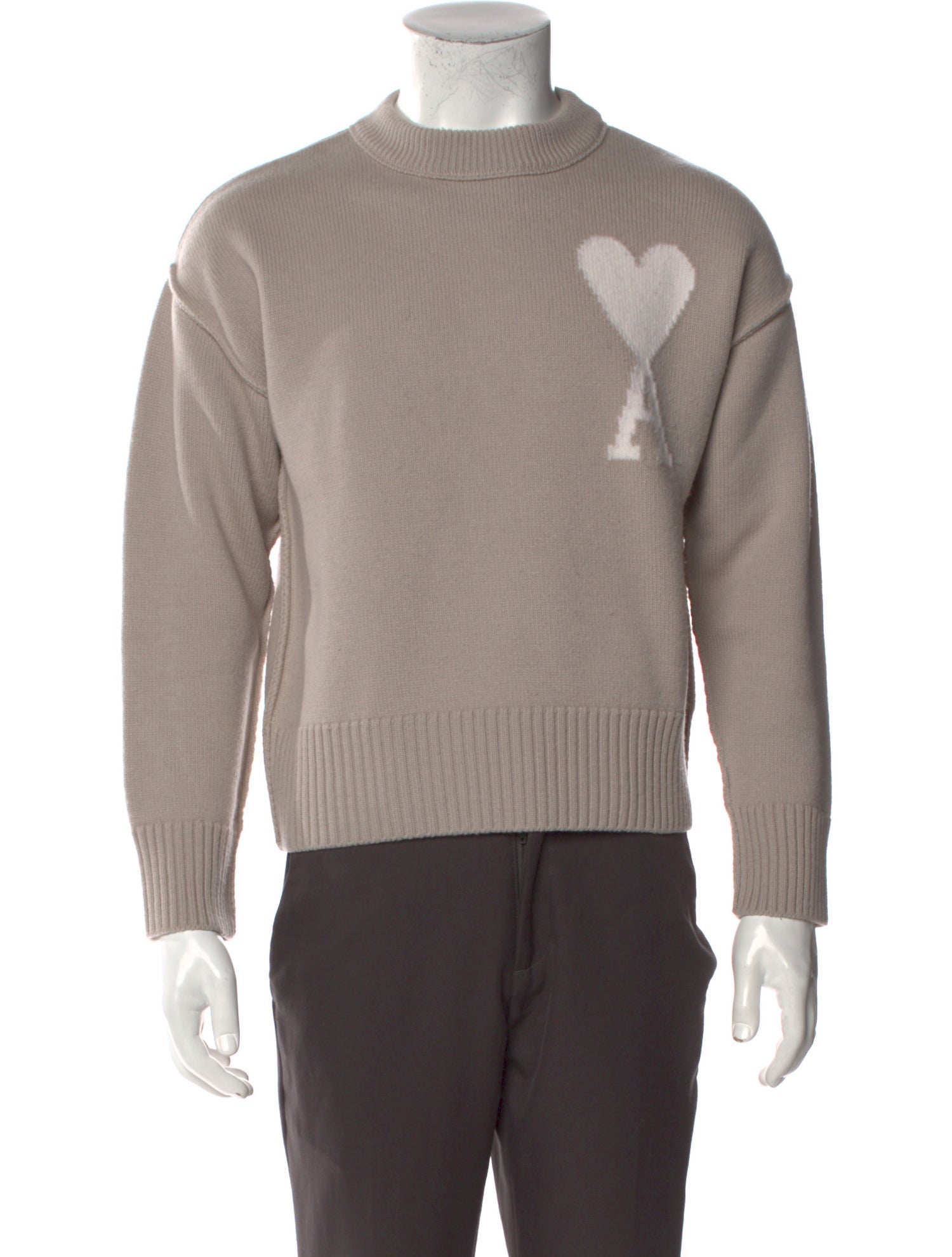 AMI Alexandre Mattiussi Virgin Wool Graphic Print Pullover