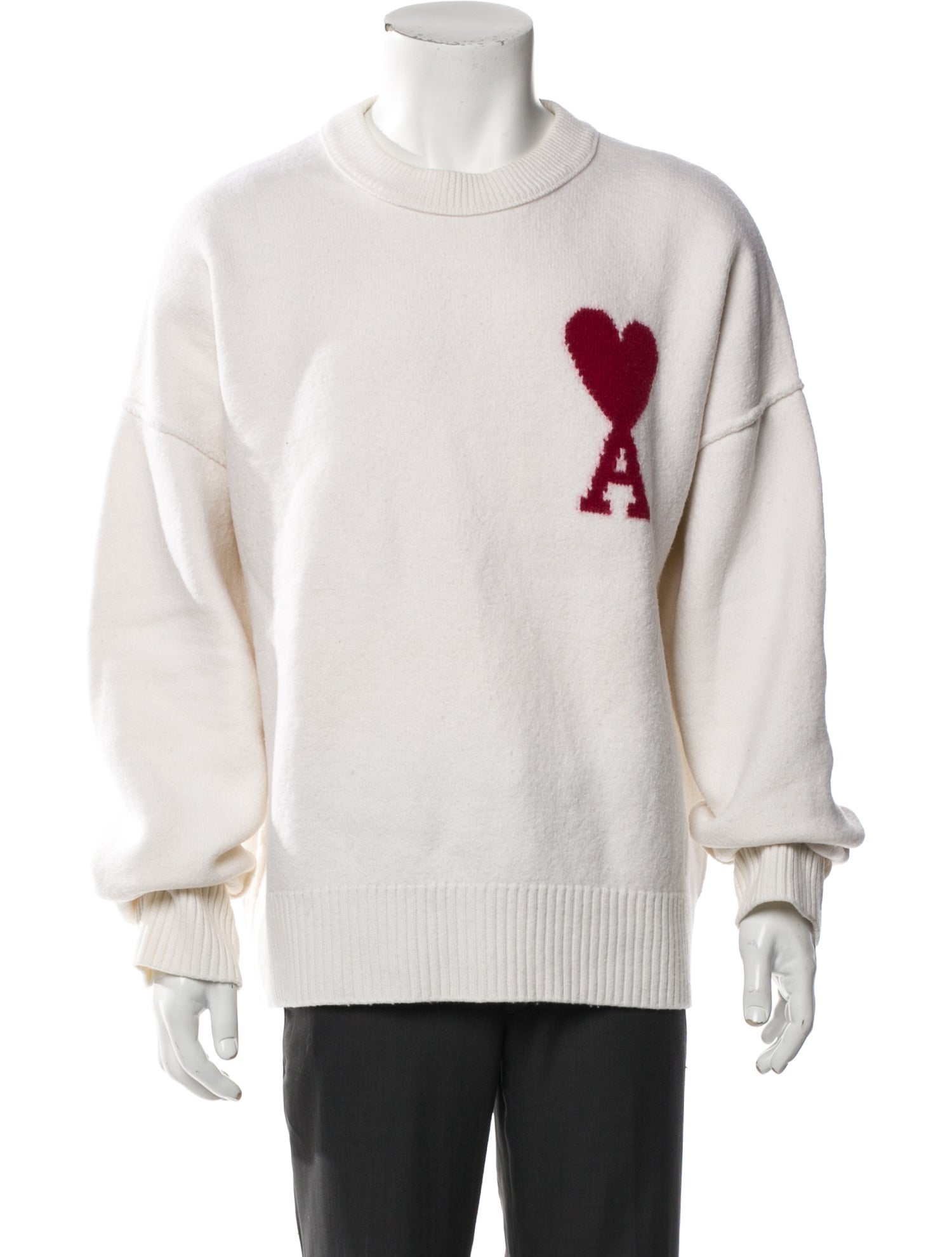 AMI Alexandre Mattiussi Virgin Wool Graphic Print Pullover