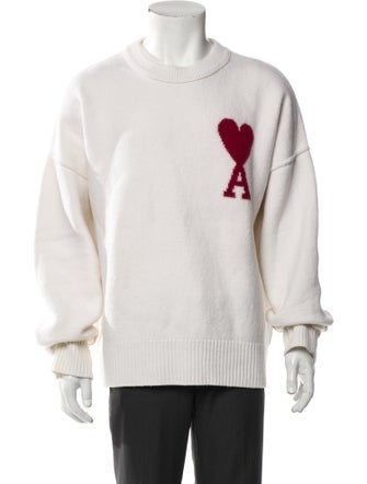 AMI Alexandre Mattiussi Virgin Wool Graphic Print Pullover