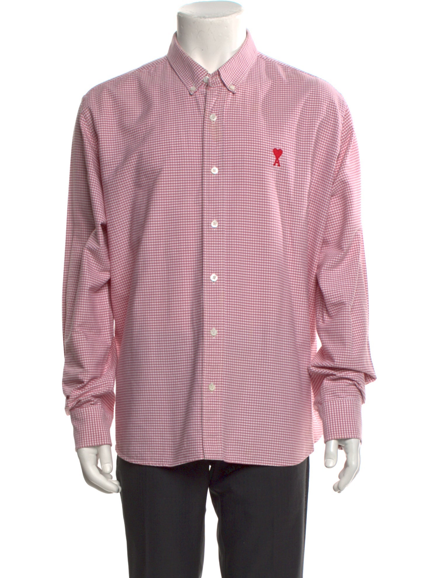 AMI Alexandre Mattiussi Plaid Print Long Sleeve Shirt