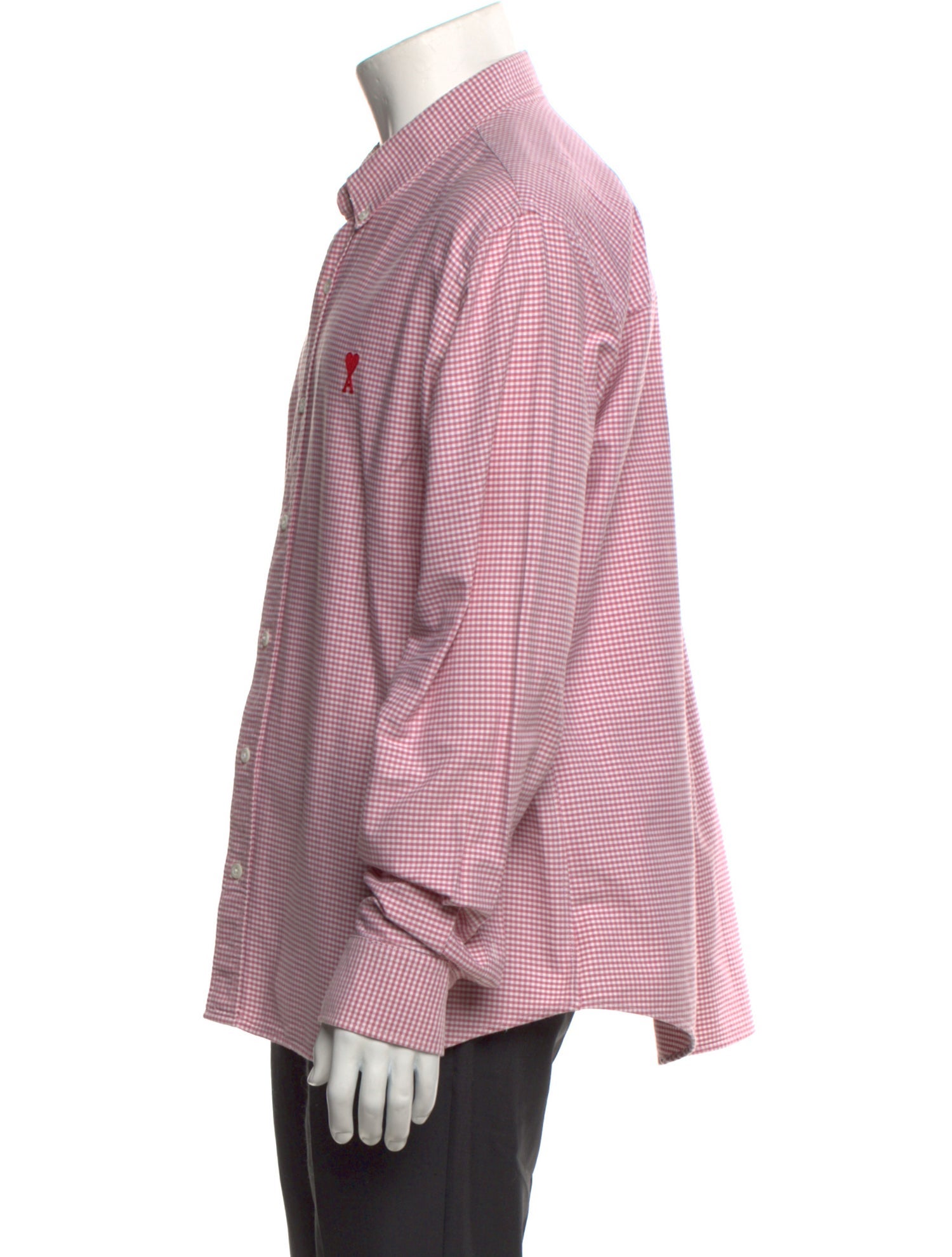AMI Alexandre Mattiussi Plaid Print Long Sleeve Shirt