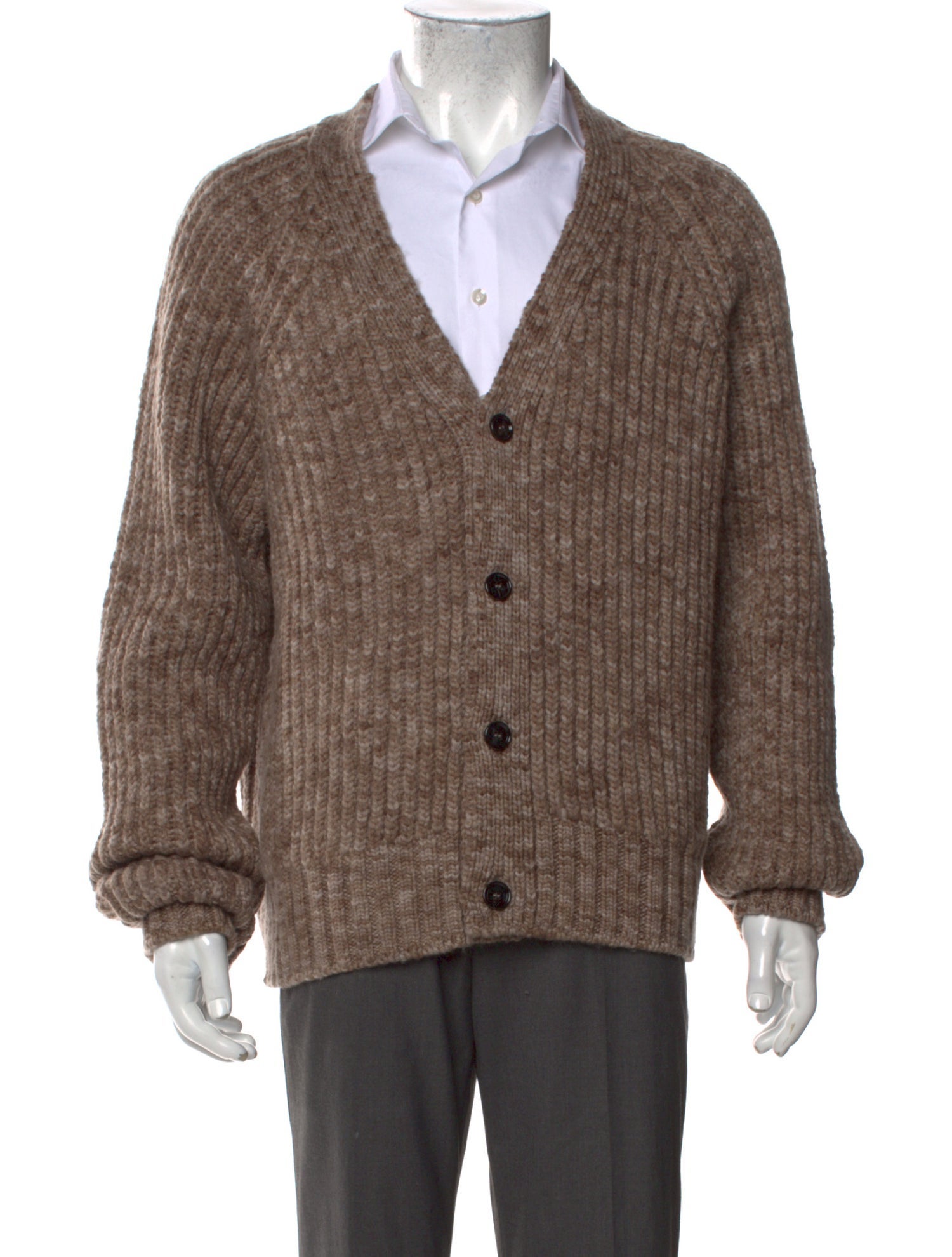 AMI Alexandre Mattiussi Wool V-Neck Cardigan w/ Tags
