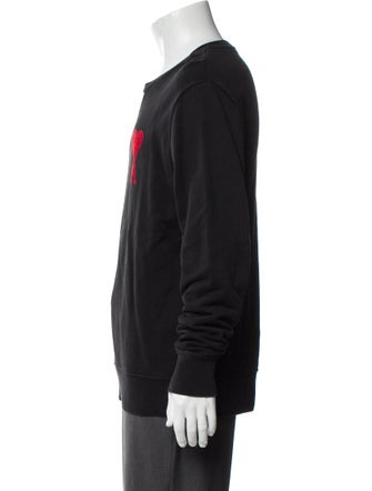 AMI Alexandre Mattiussi Graphic Print Crew Neck Pullover