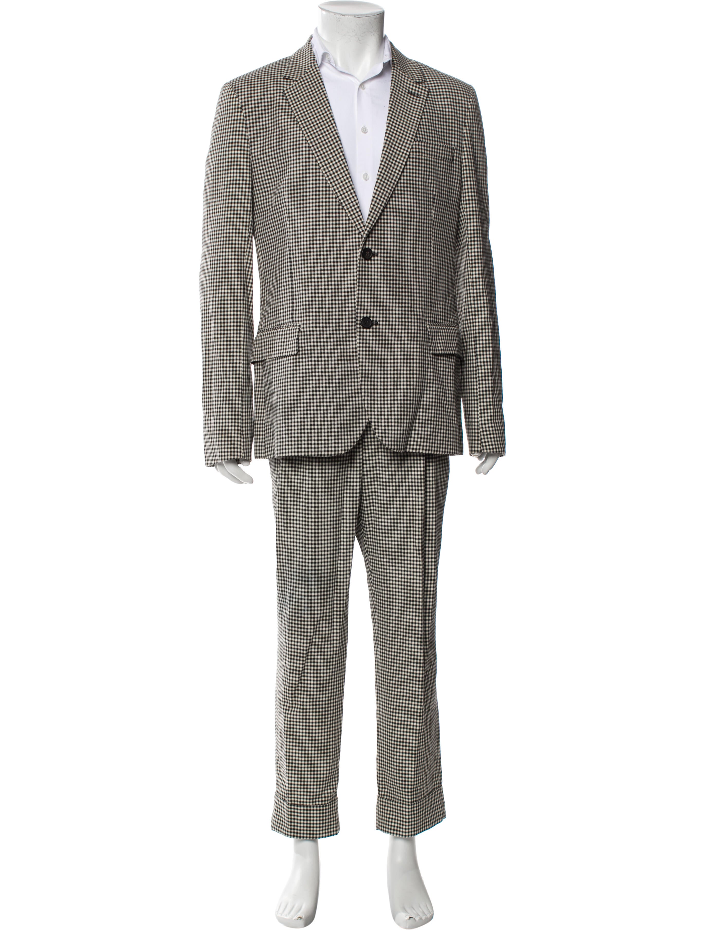 AMI Alexandre Mattiussi Plaid Print Two-Piece Suit