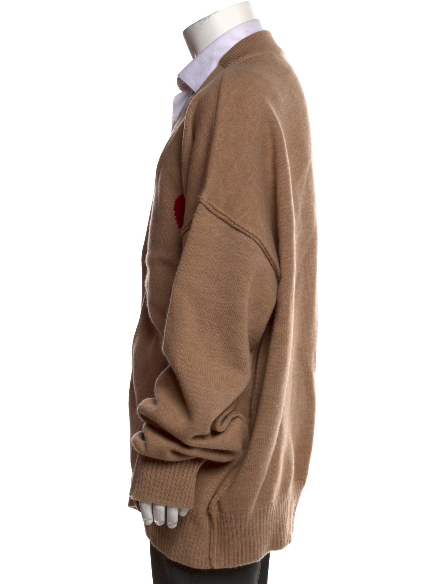 AMI Alexandre Mattiussi Virgin Wool V-Neck Cardigan