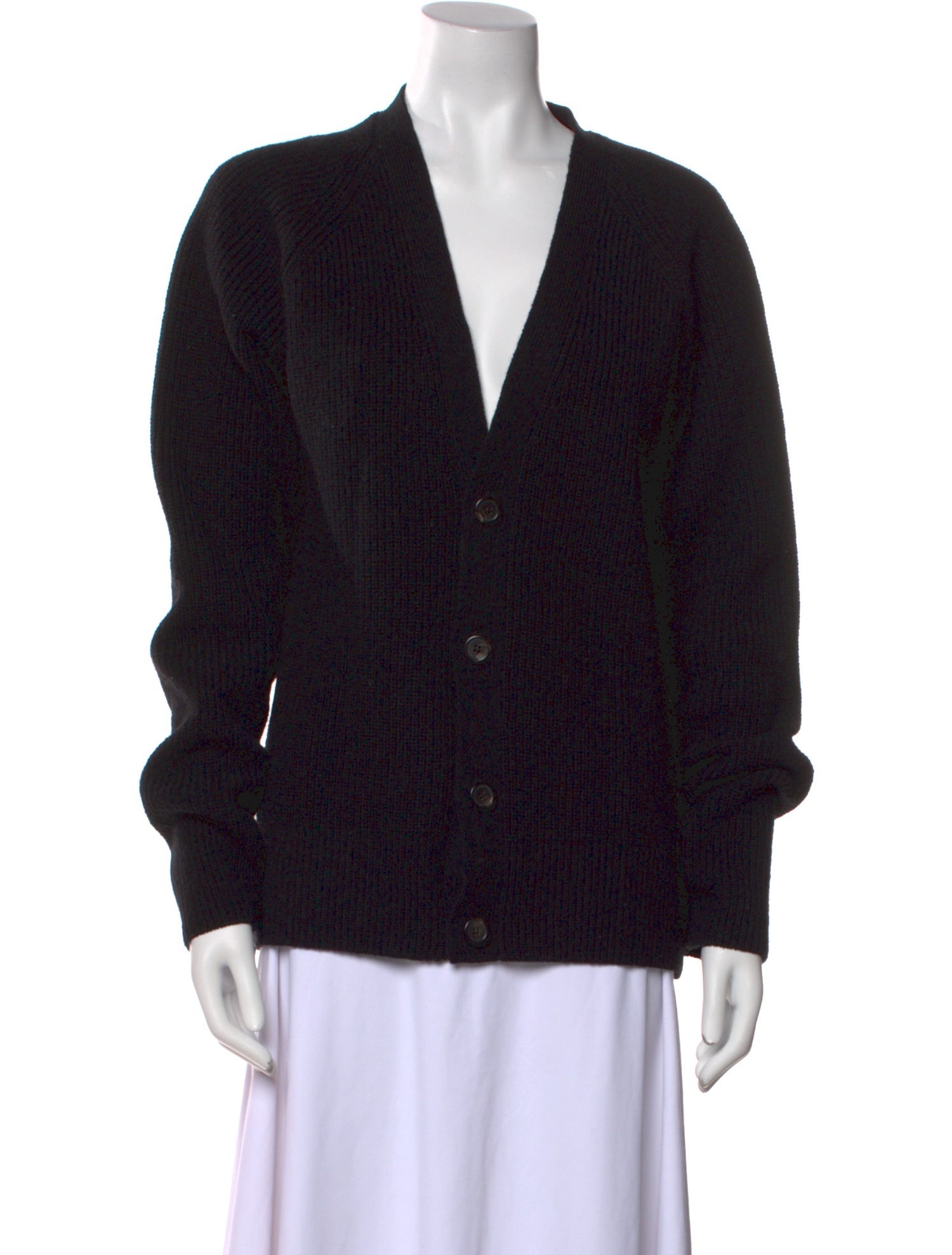 AMI Alexandre Mattiussi Wool Plunge Neckline Sweater
