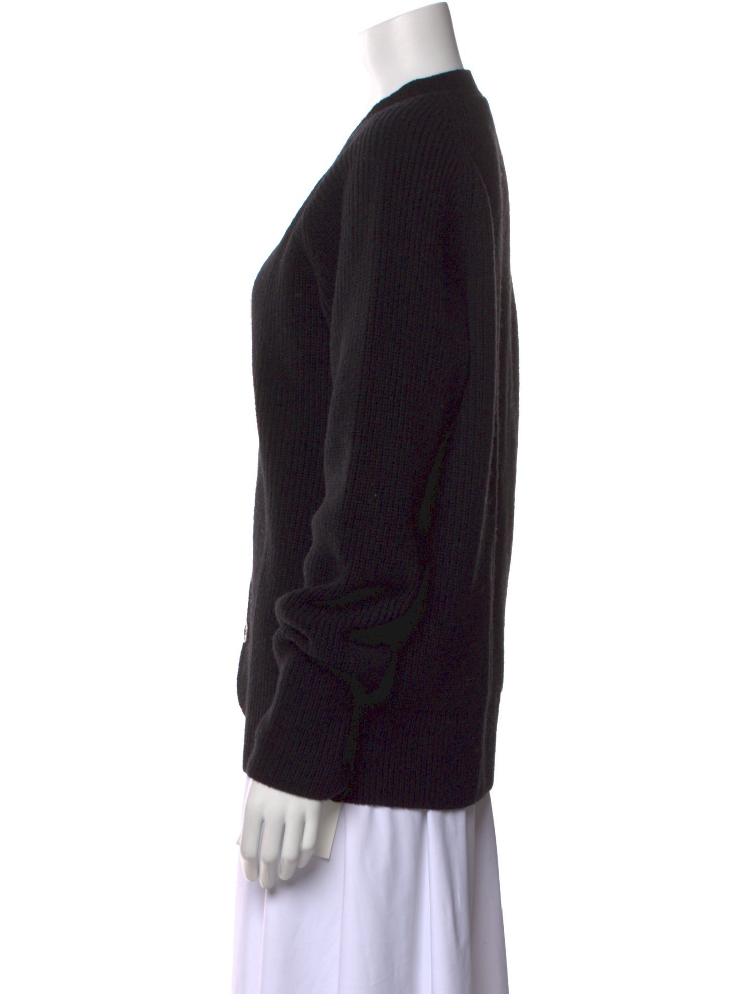 AMI Alexandre Mattiussi Wool Plunge Neckline Sweater