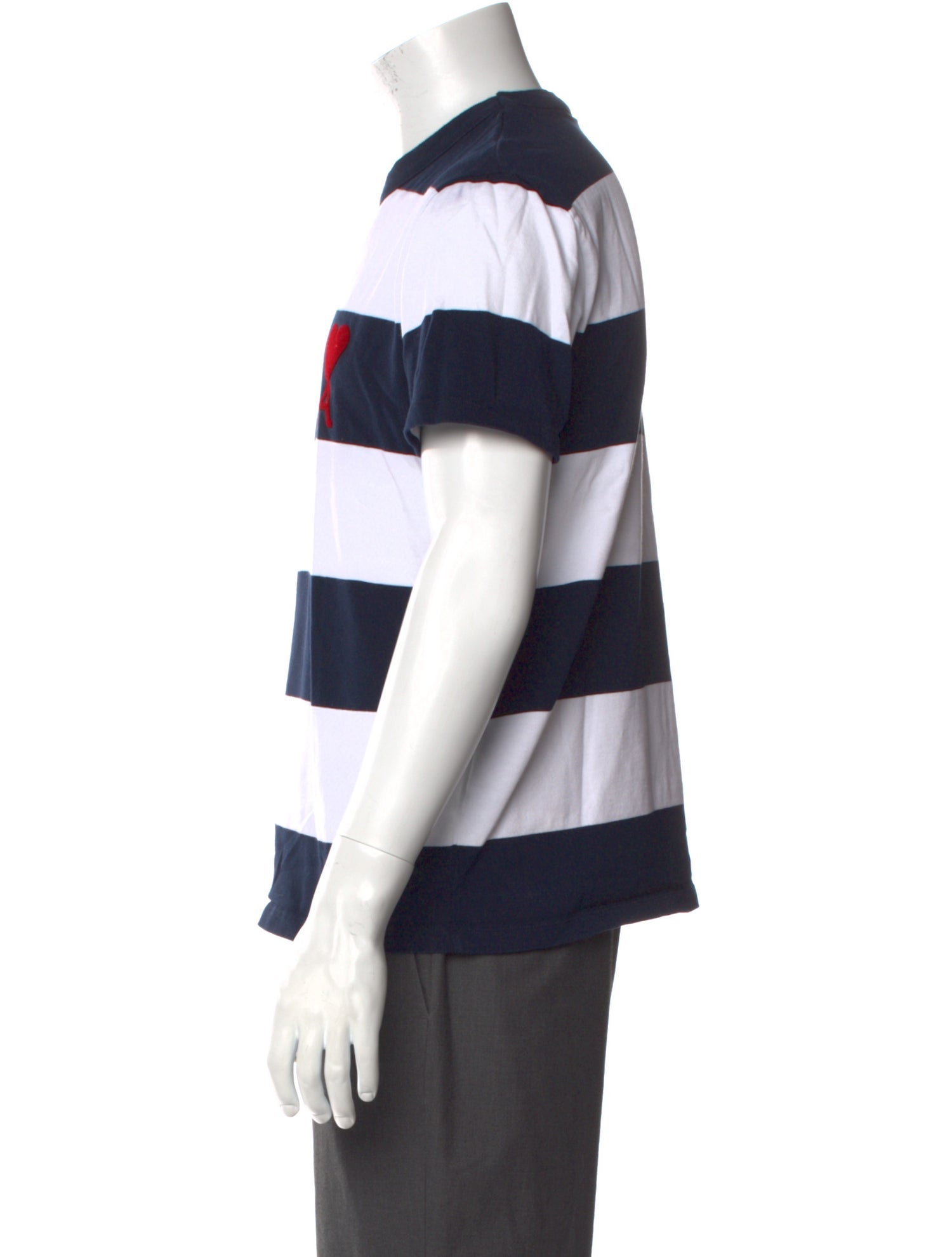 AMI Alexandre Mattiussi Striped Crew Neck T-Shirt