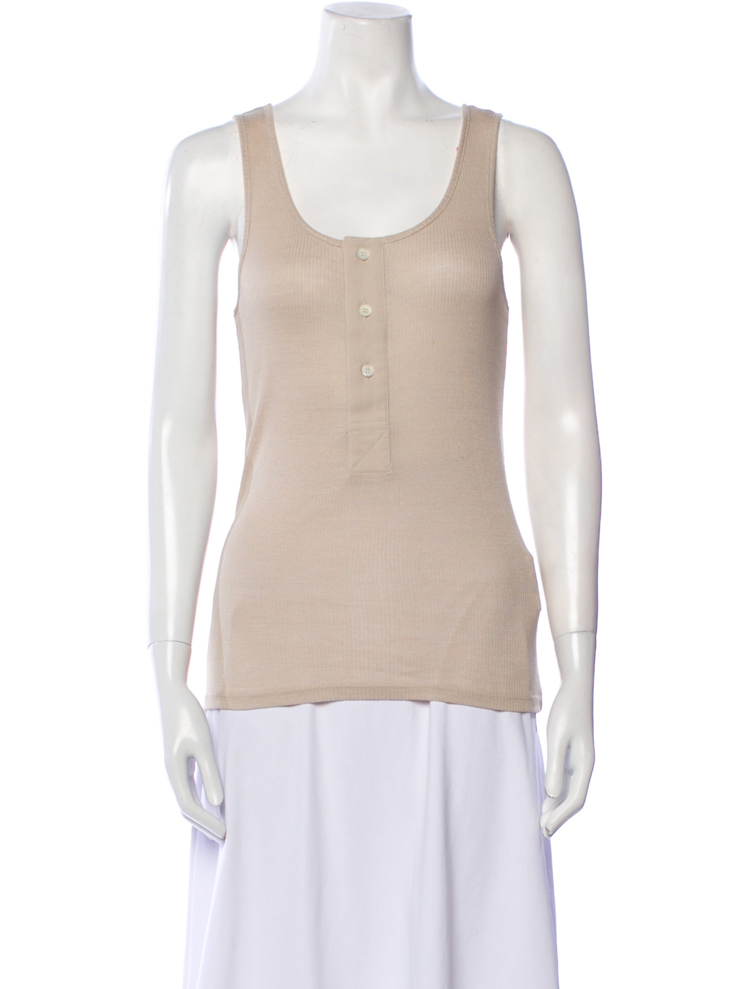 AMI Alexandre Mattiussi Scoop Neck Sleeveless Top