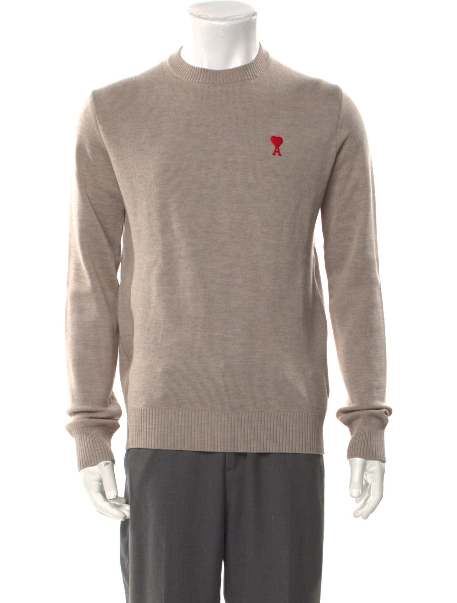 AMI Alexandre Mattiussi Merino Wool Graphic Print Pullover