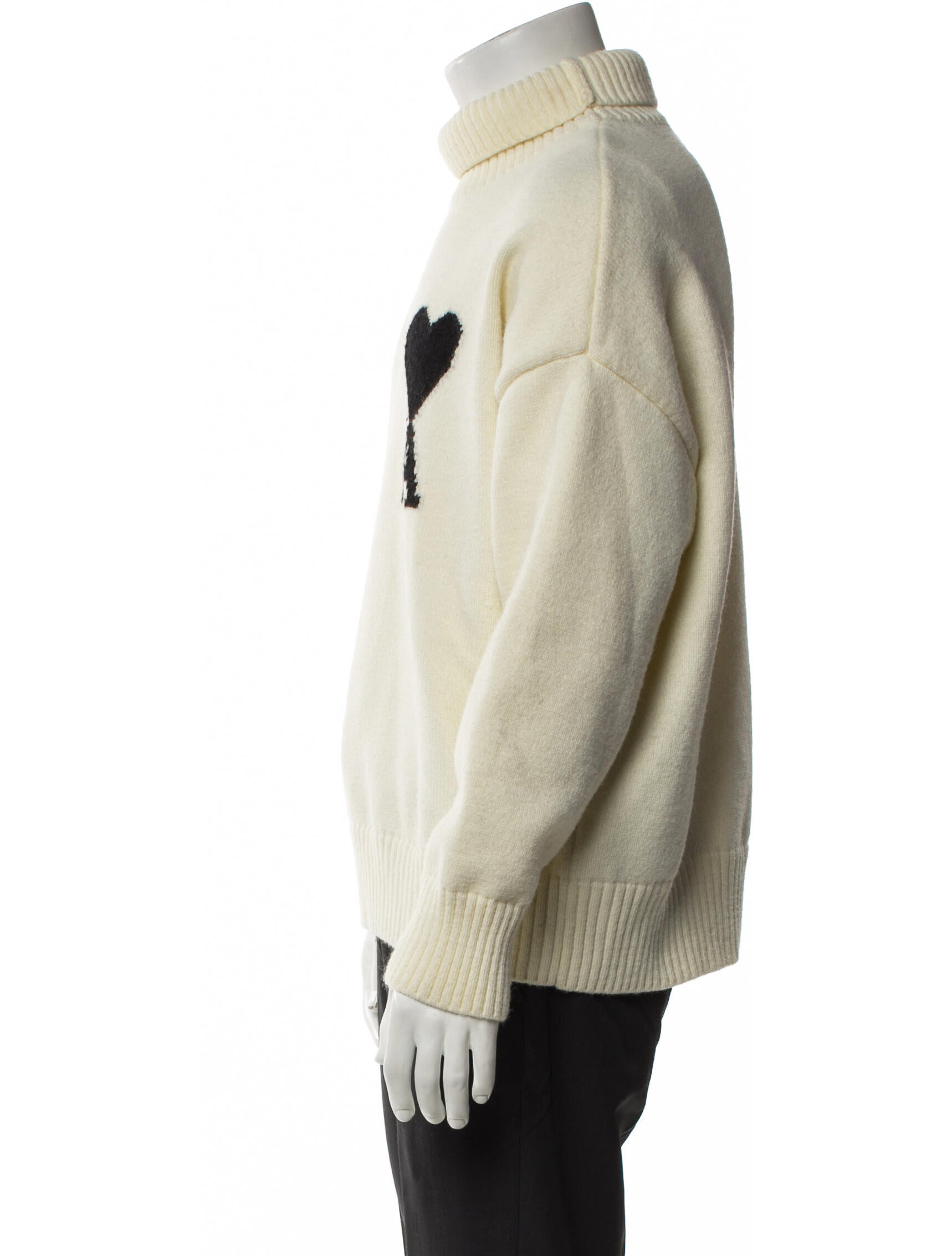 AMI Alexandre Mattiussi Merino Wool Graphic Print Pullover