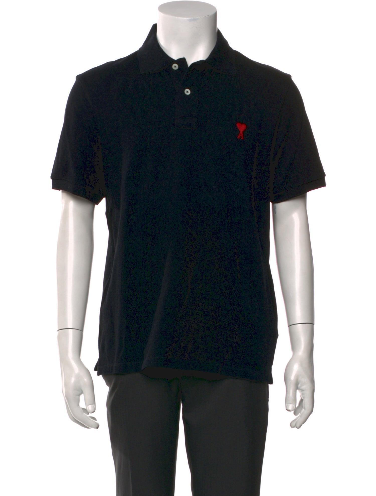 AMI Alexandre Mattiussi Collar Short Sleeve Polo Shirt