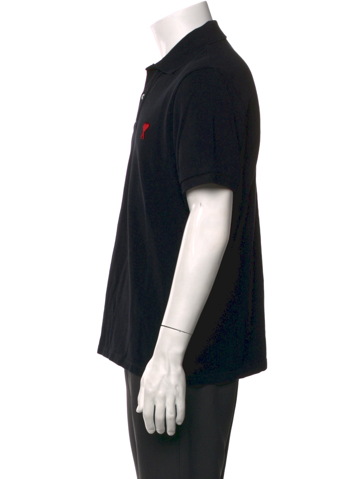 AMI Alexandre Mattiussi Collar Short Sleeve Polo Shirt