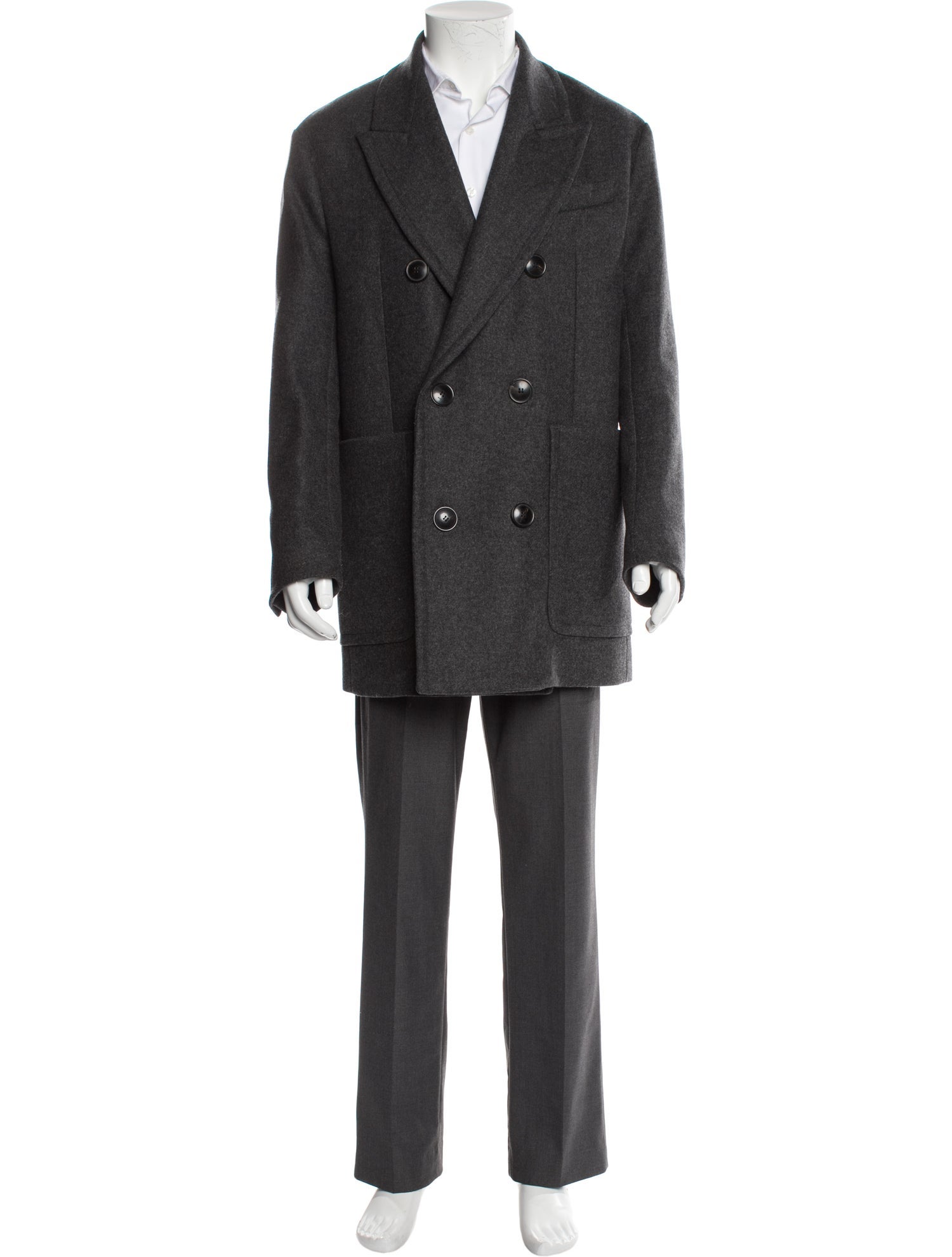 AMI Alexandre Mattiussi Wool Peacoat