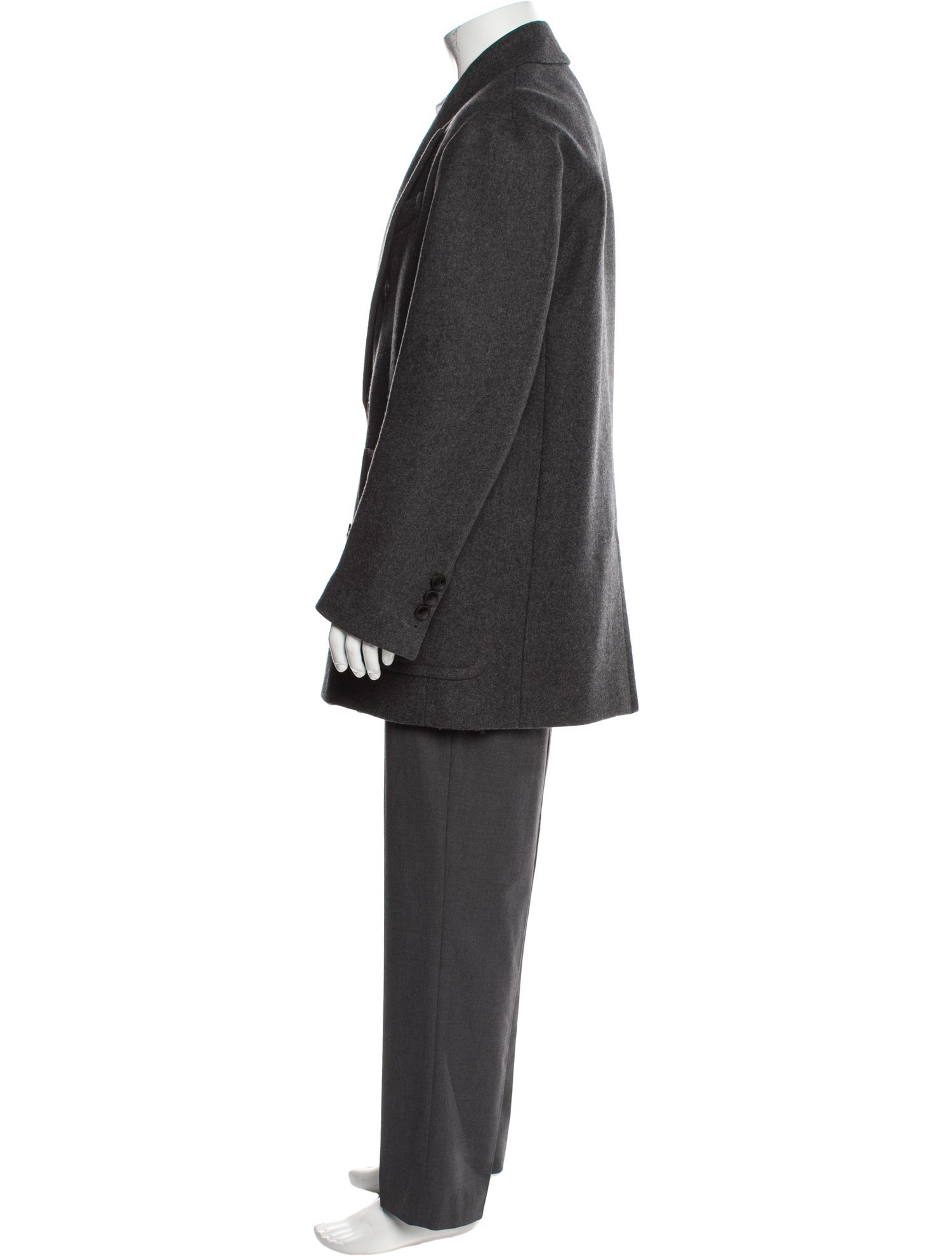 AMI Alexandre Mattiussi Wool Peacoat