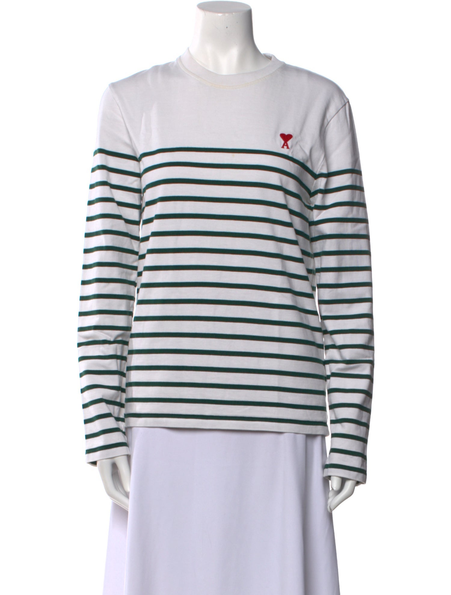 AMI Alexandre Mattiussi Striped Crew Neck T-Shirt