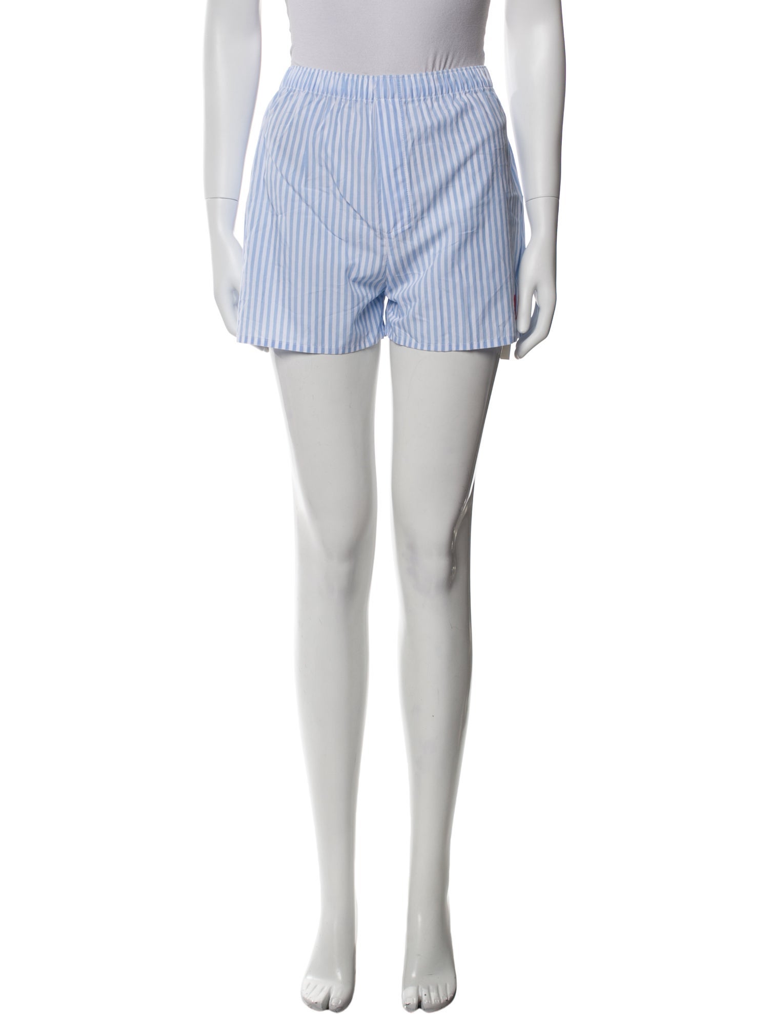 AMI Alexandre Mattiussi Striped Mini Shorts
