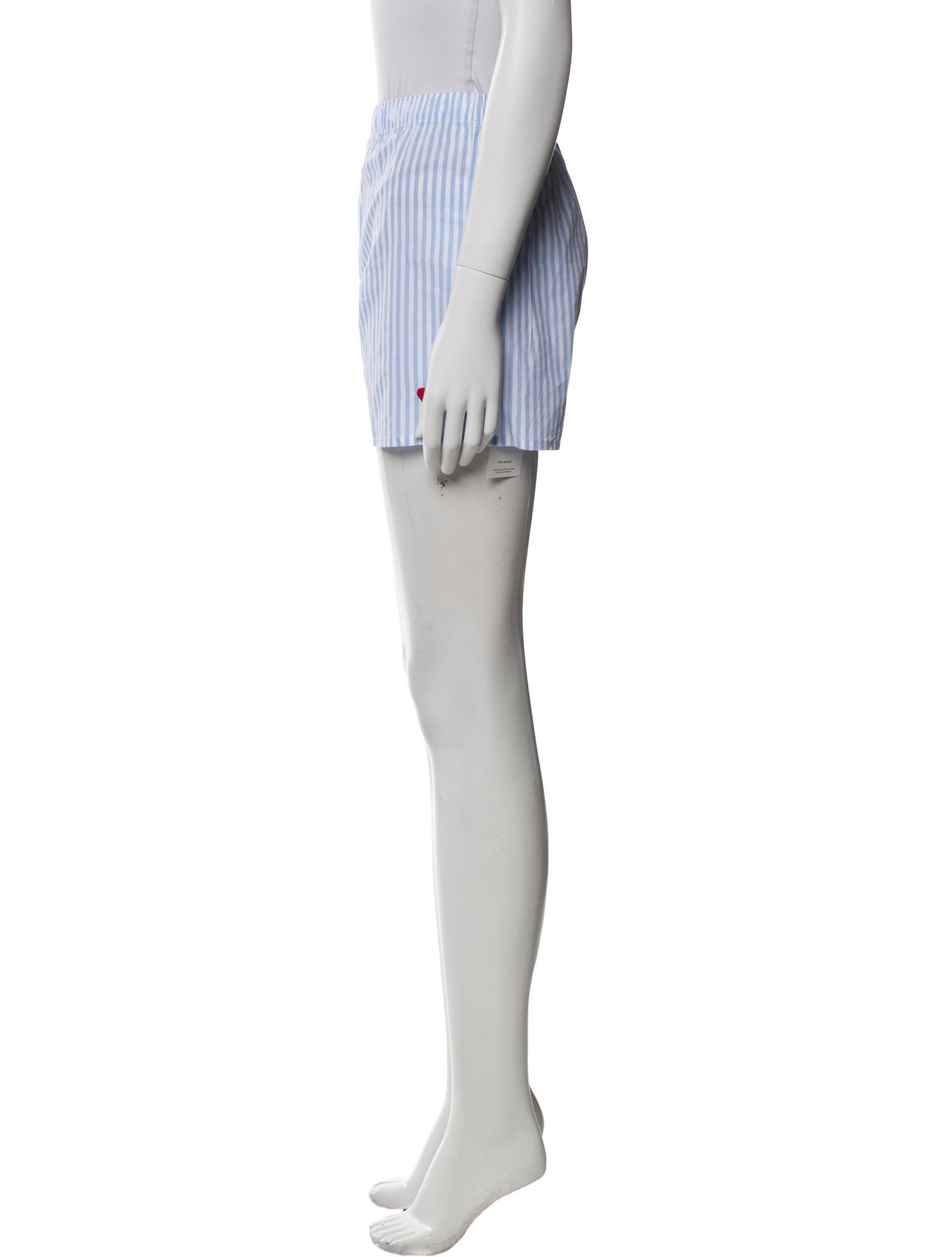 AMI Alexandre Mattiussi Striped Mini Shorts