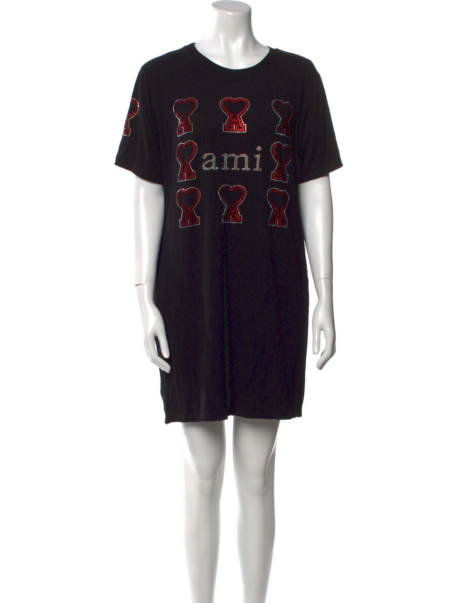 AMI Alexandre Mattiussi Crew Neck Mini Dress
