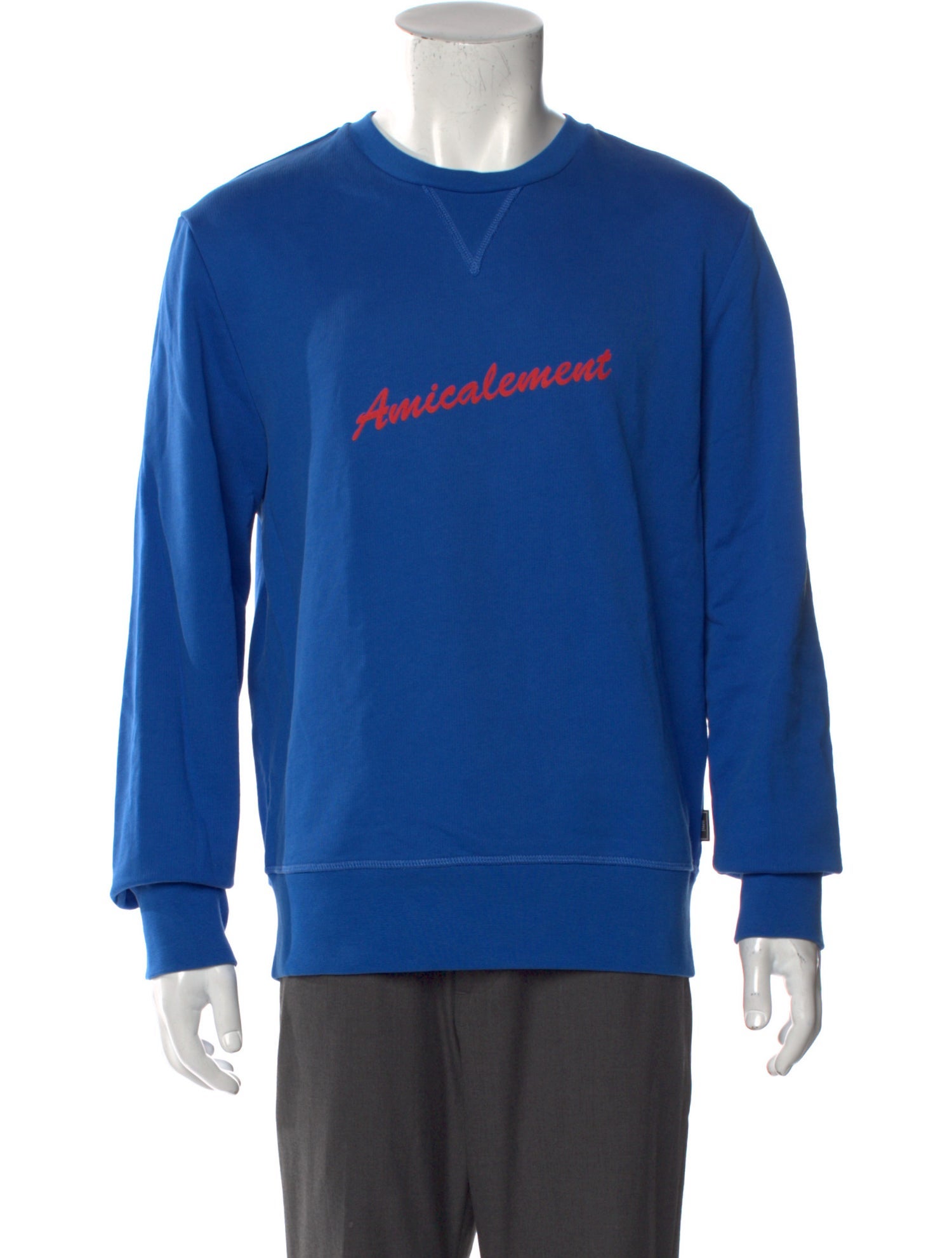 AMI Alexandre Mattiussi Graphic Print Crew Neck Sweatshirt