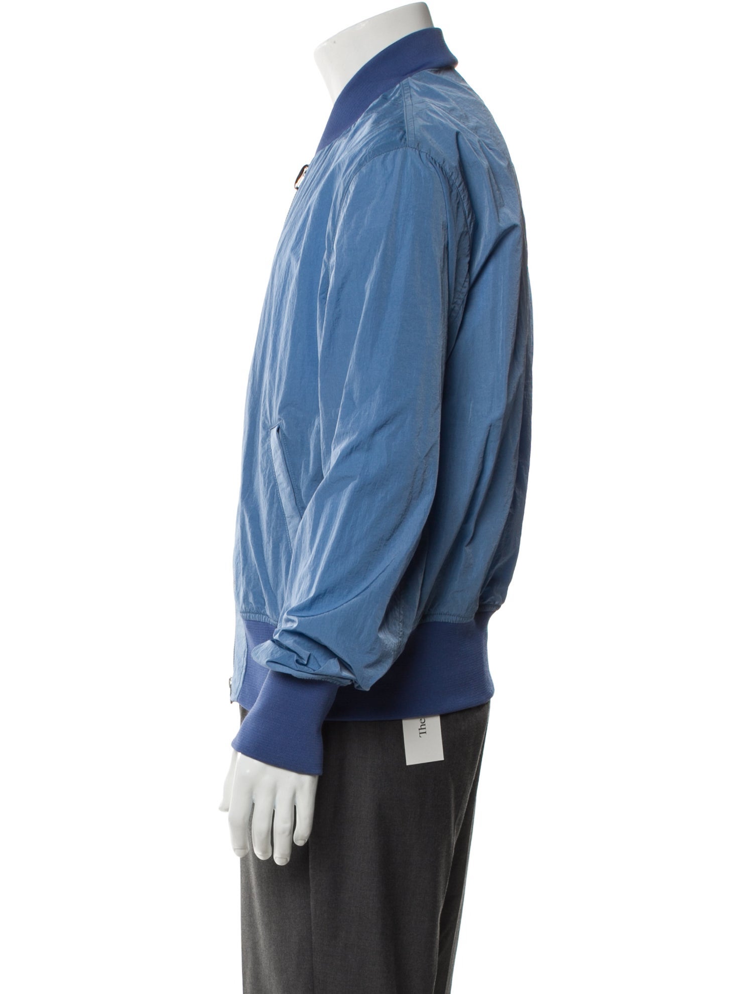 AMI Alexandre Mattiussi Colorblock Pattern Bomber Jacket