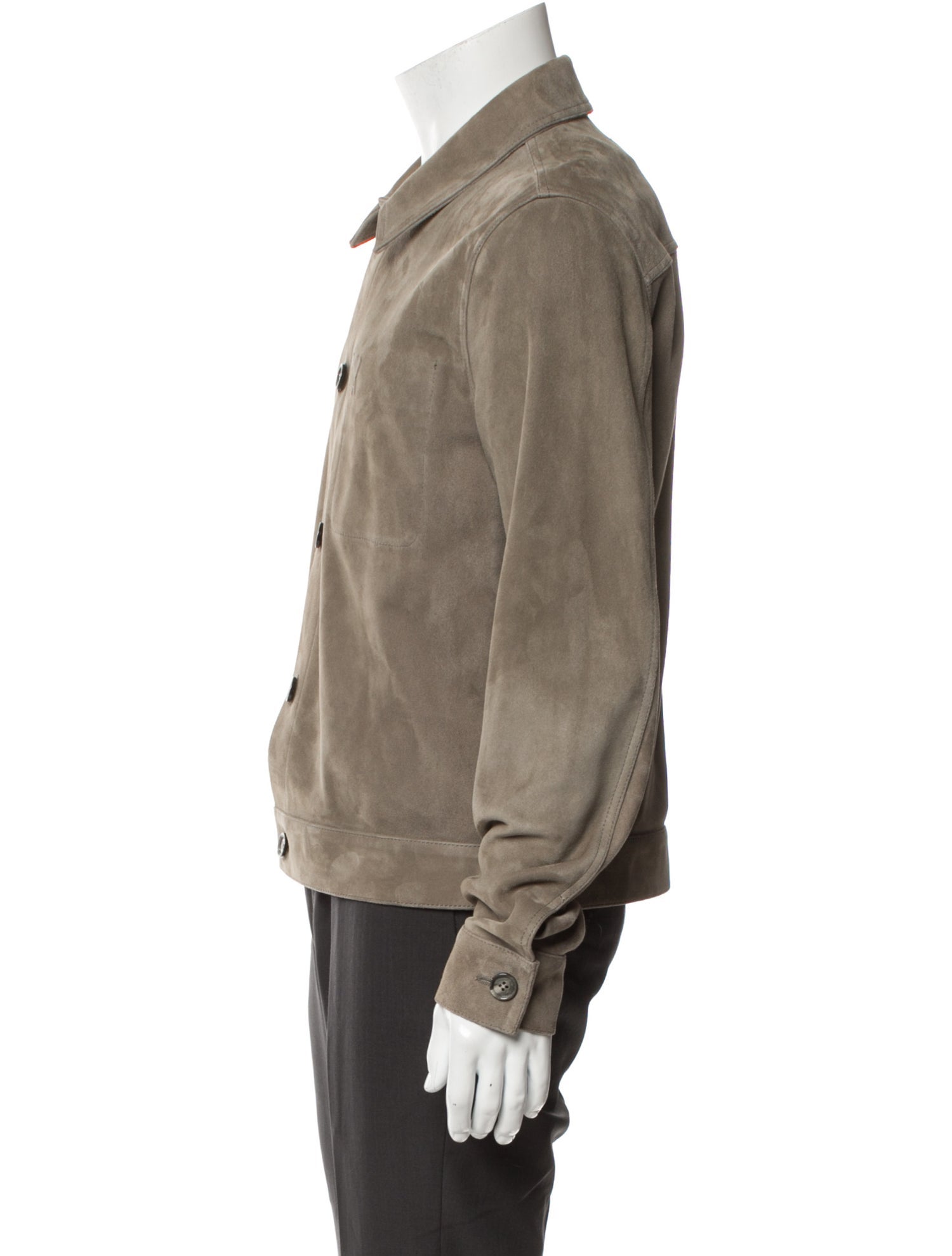 AMI Alexandre Mattiussi Suede Trucker Jacket