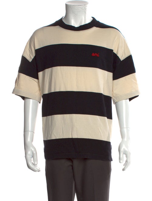 AMI Alexandre Mattiussi Striped Crew Neck T-Shirt