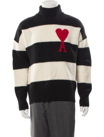 AMI Alexandre Mattiussi Virgin Wool Colorblock Pattern Pullover