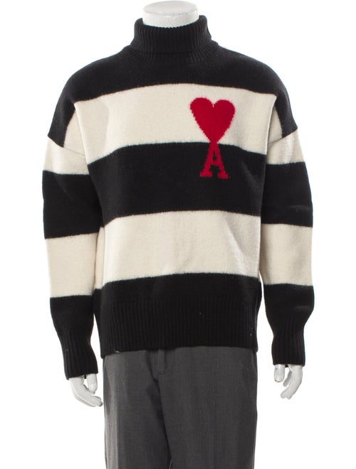 AMI Alexandre Mattiussi Virgin Wool Colorblock Pattern Pullover