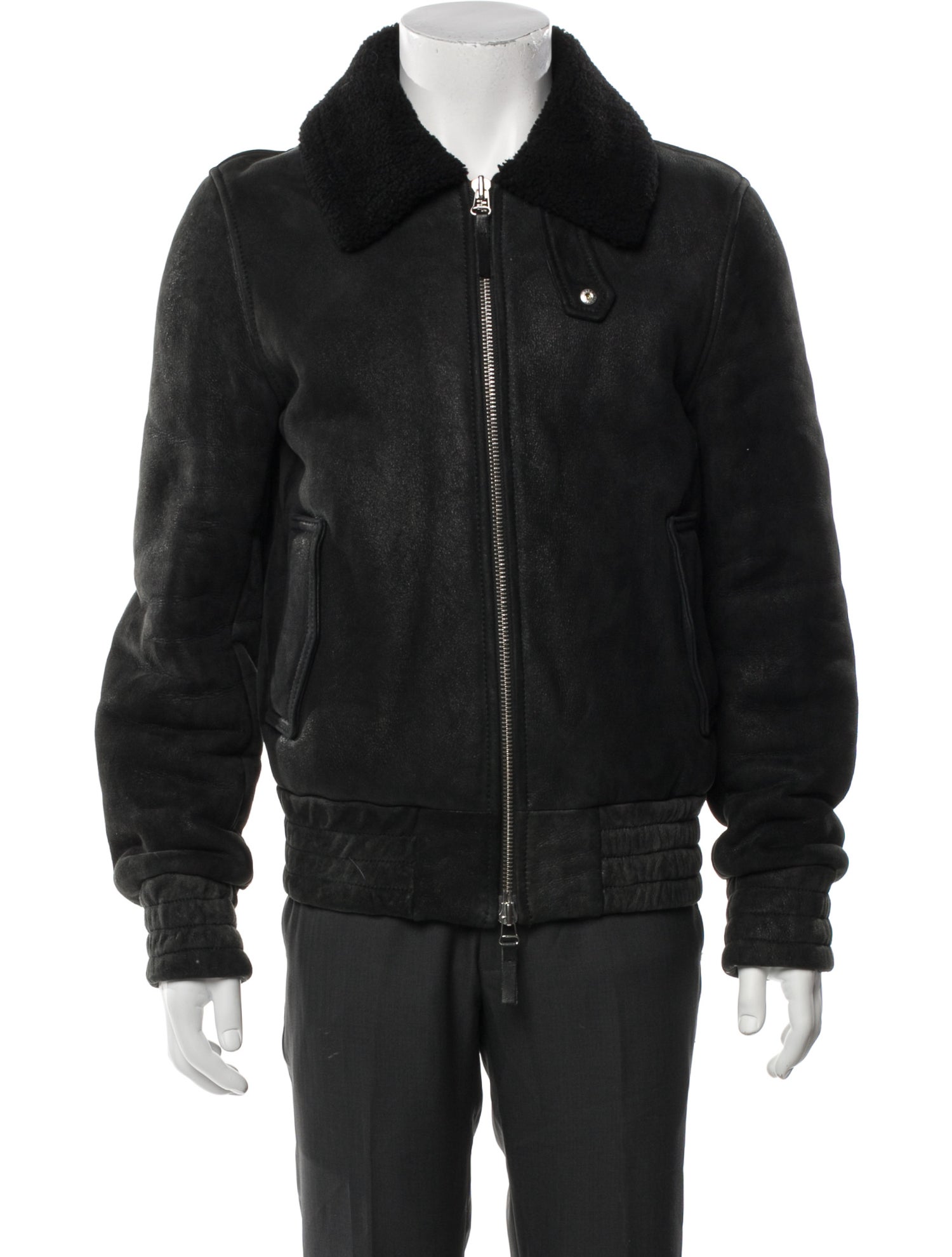 AMI Alexandre Mattiussi Shearling Moto Jacket
